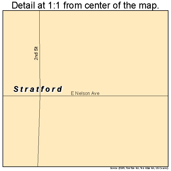 Stratford, South Dakota road map detail
