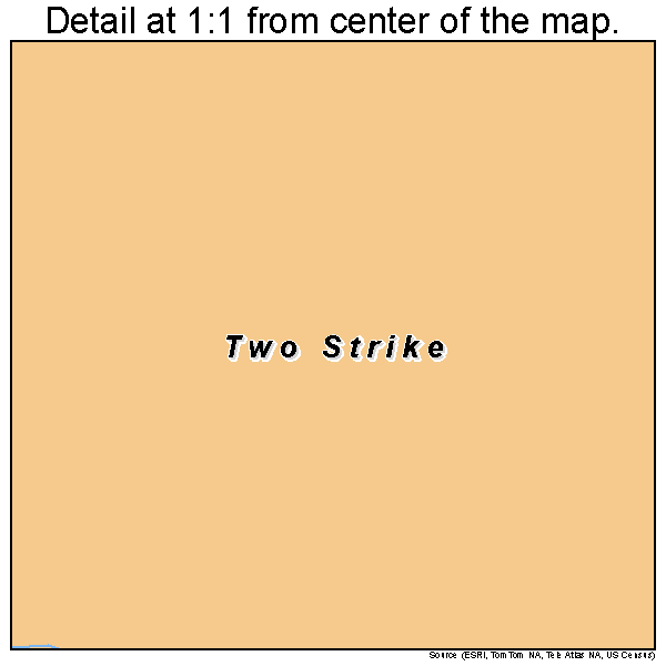 Two Strike, South Dakota road map detail