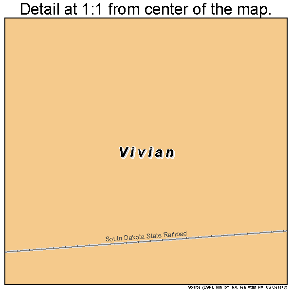 Vivian, South Dakota road map detail