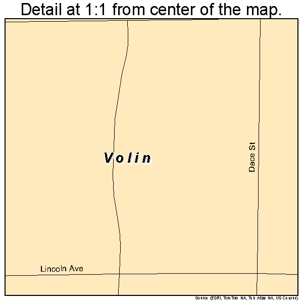 Volin, South Dakota road map detail