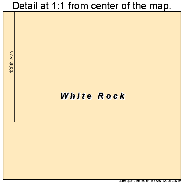 White Rock, South Dakota road map detail