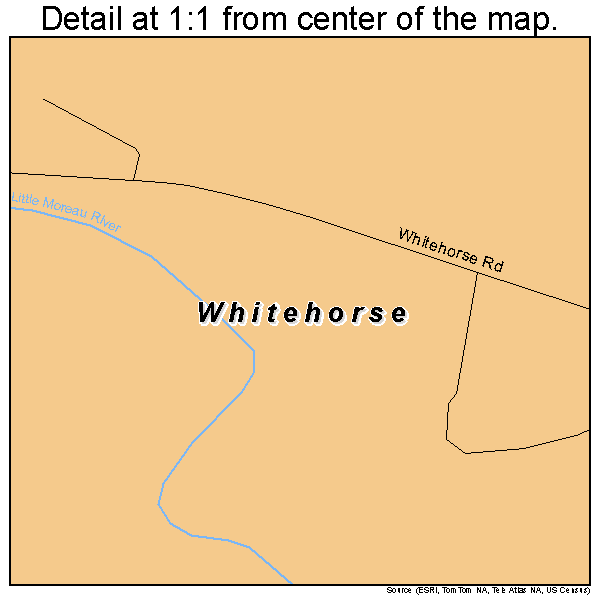 Whitehorse, South Dakota road map detail