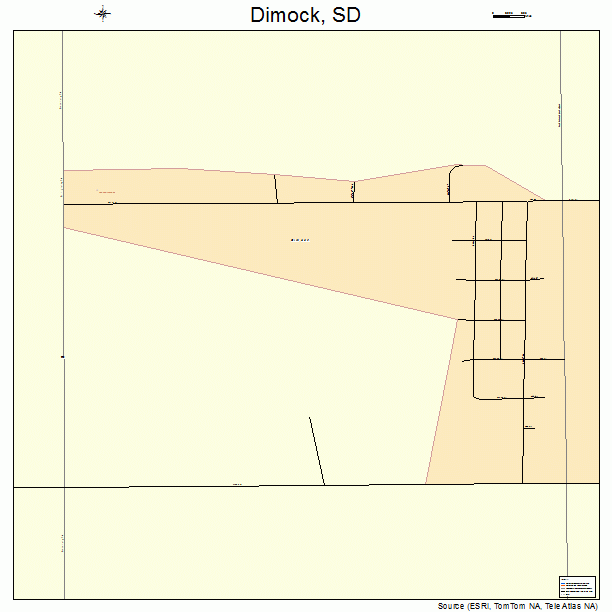 Dimock, SD street map