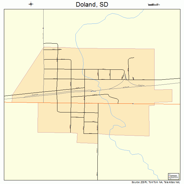 Doland, SD street map