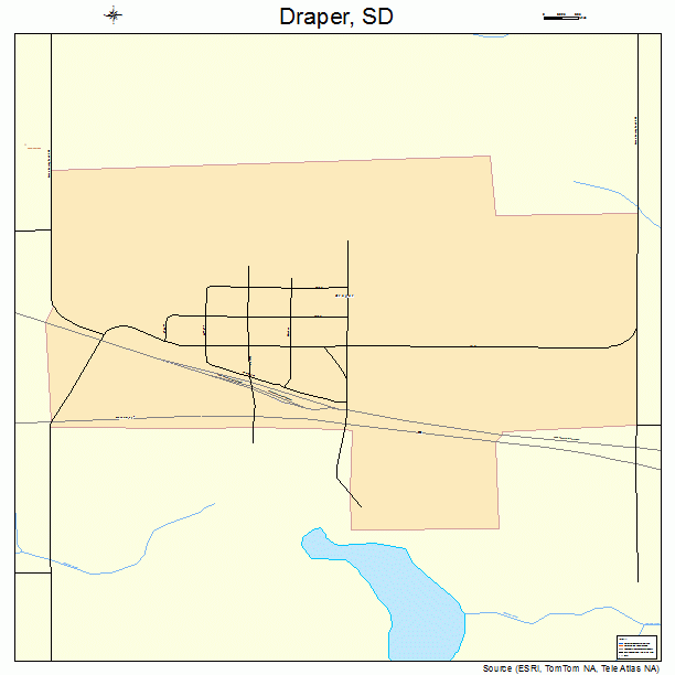Draper, SD street map