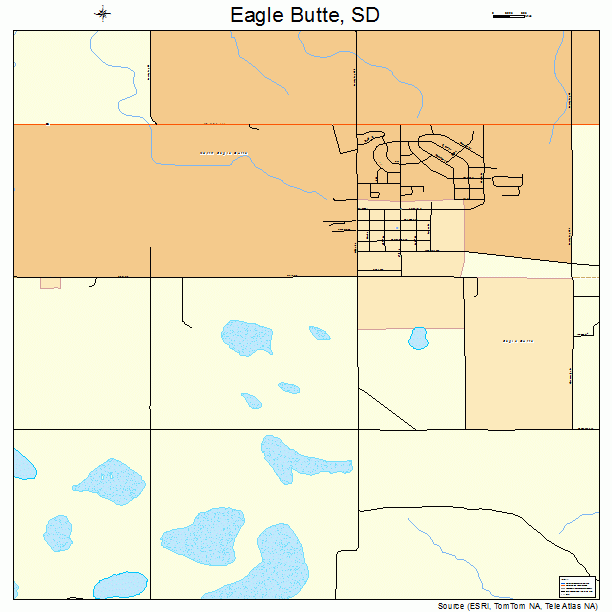 Eagle Butte, SD street map