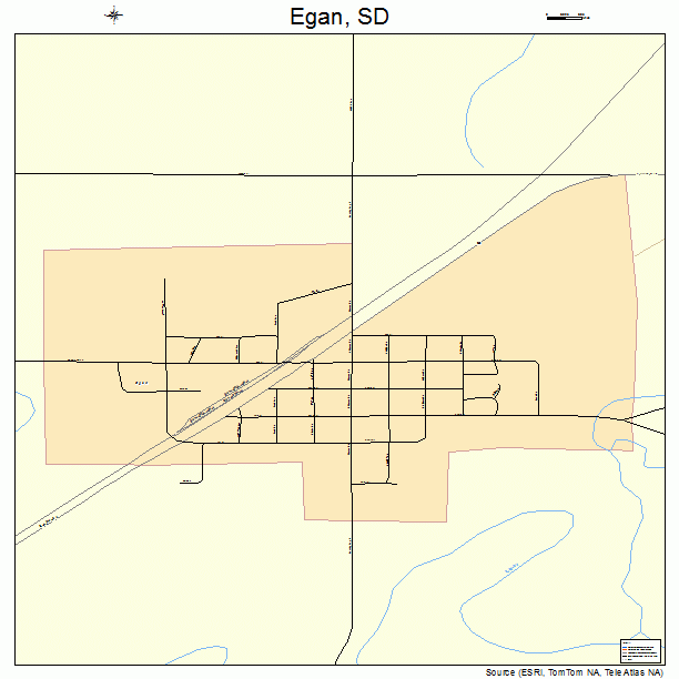 Egan, SD street map