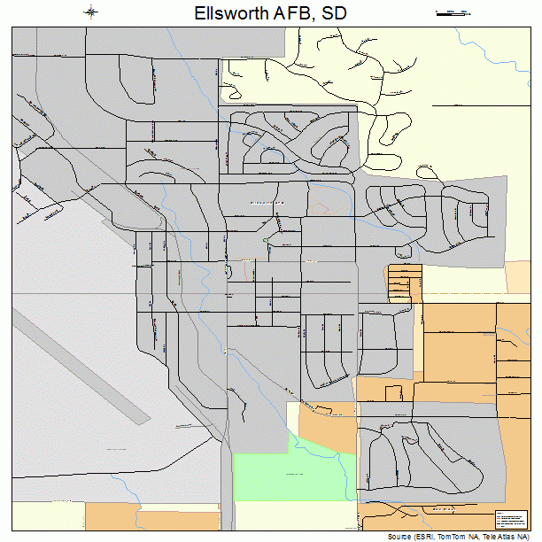 Ellsworth AFB, SD street map