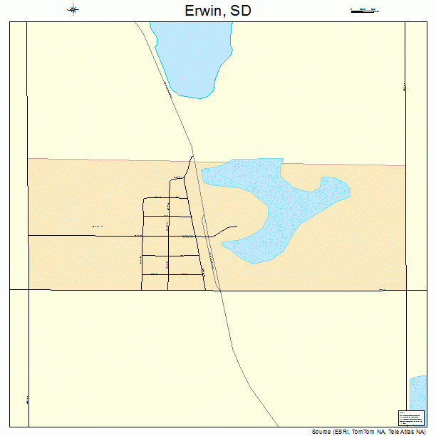 Erwin, SD street map