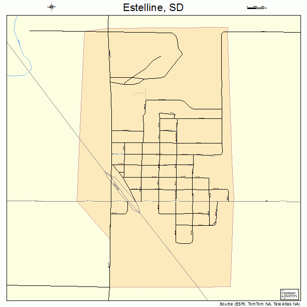 Estelline, SD street map