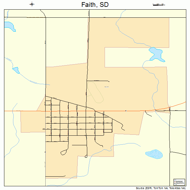 Faith, SD street map