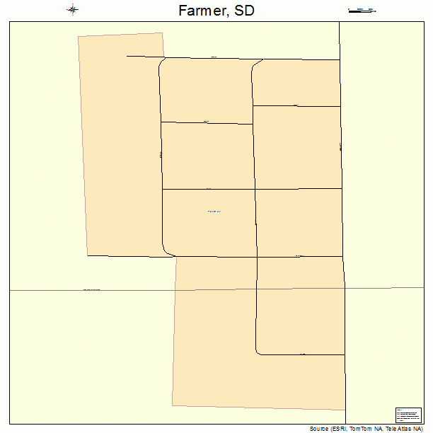 Farmer, SD street map