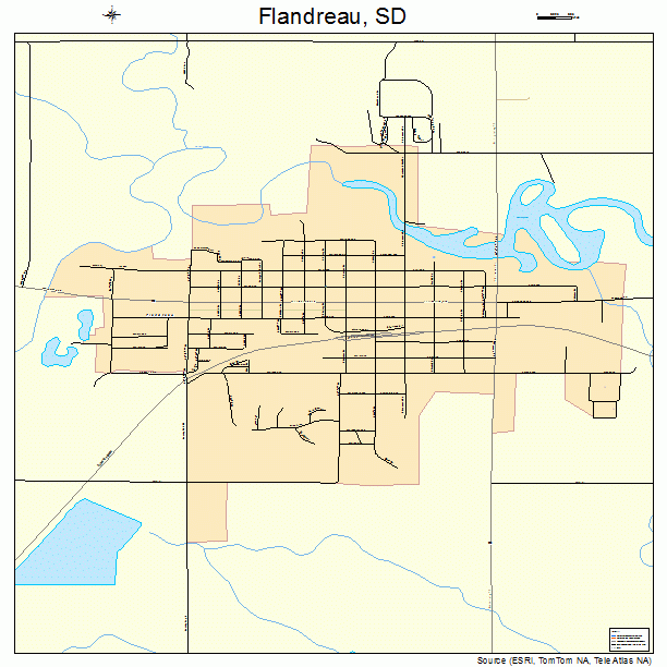 Flandreau, SD street map