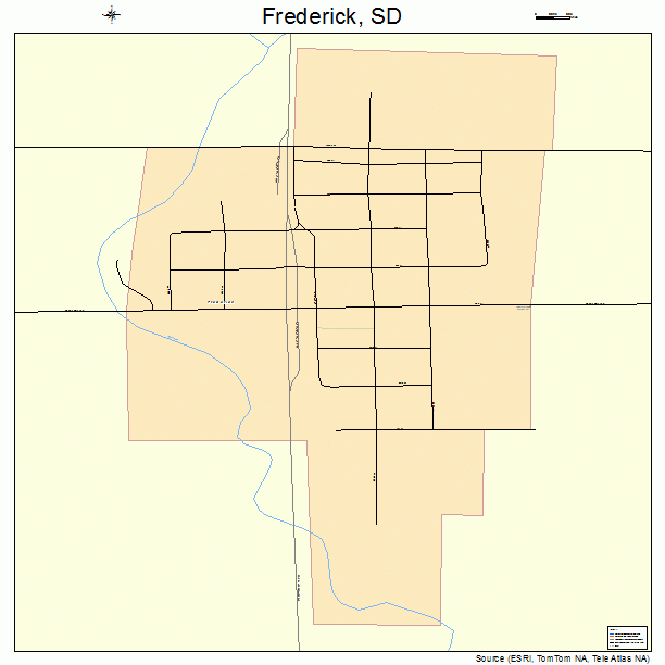 Frederick, SD street map