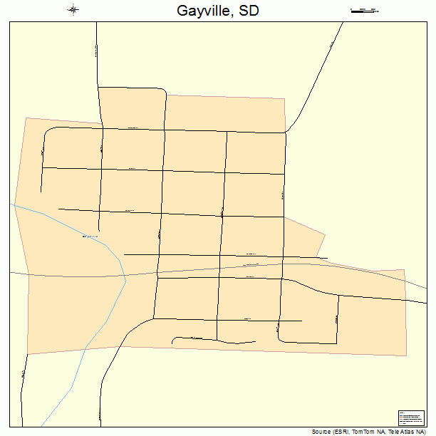 Gayville, SD street map