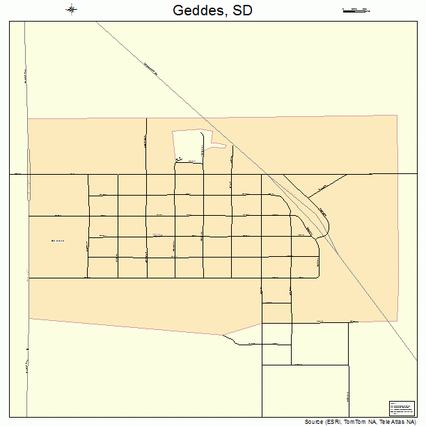 Geddes, SD street map