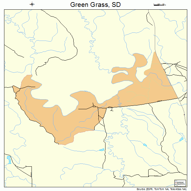 Green Grass, SD street map