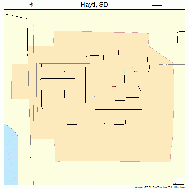 Hayti, SD street map