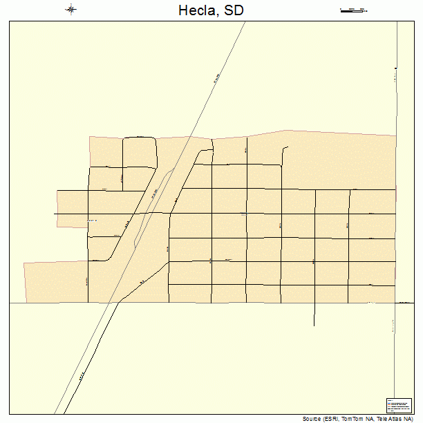 Hecla, SD street map