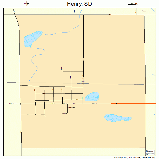 Henry, SD street map