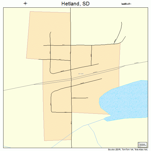 Hetland, SD street map