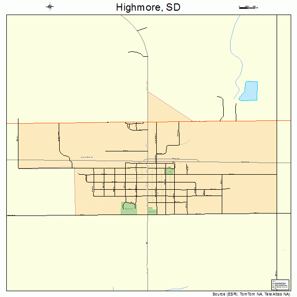 Highmore, SD street map