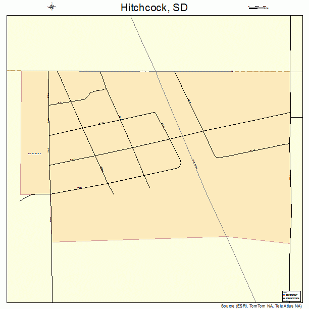 Hitchcock, SD street map