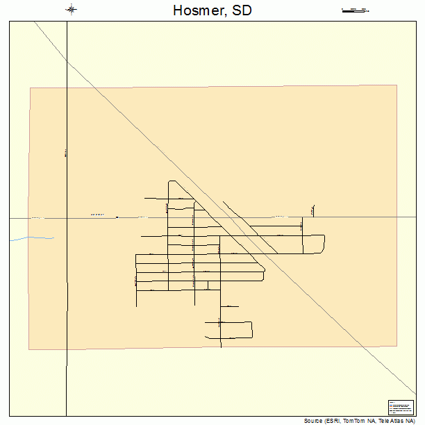 Hosmer, SD street map
