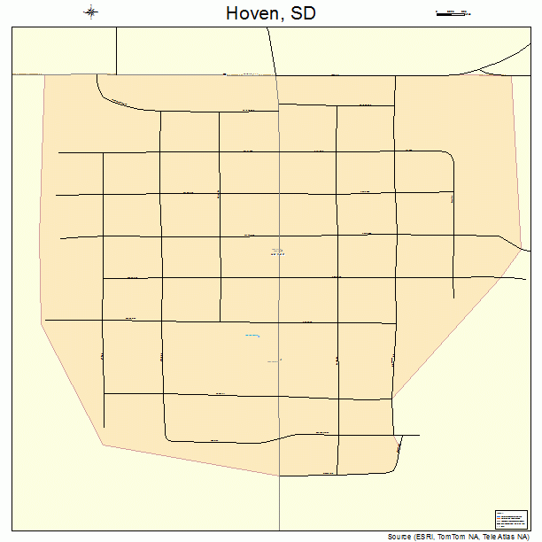 Hoven, SD street map