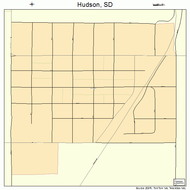 Hudson, SD street map