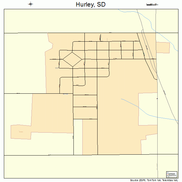 Hurley, SD street map