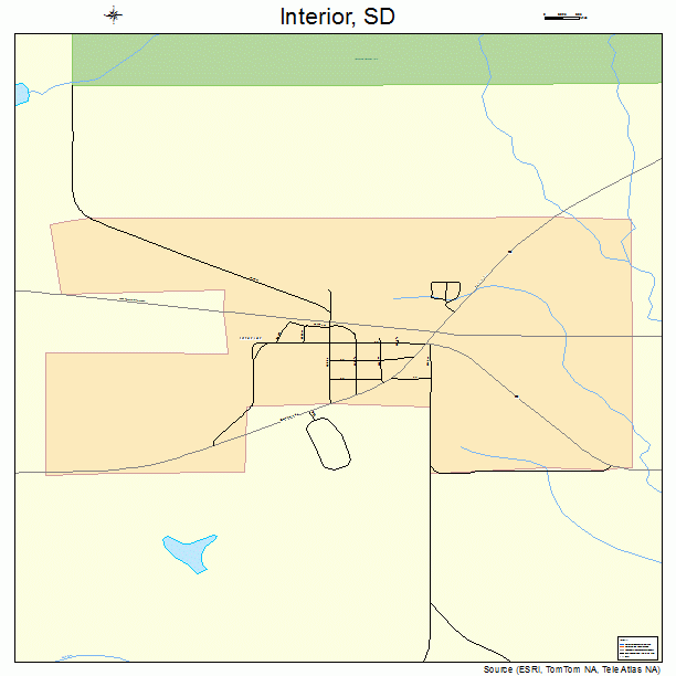 Interior, SD street map