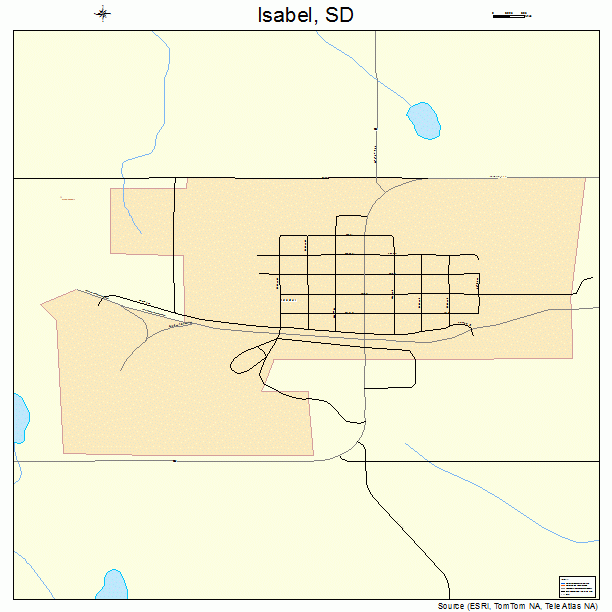 Isabel, SD street map