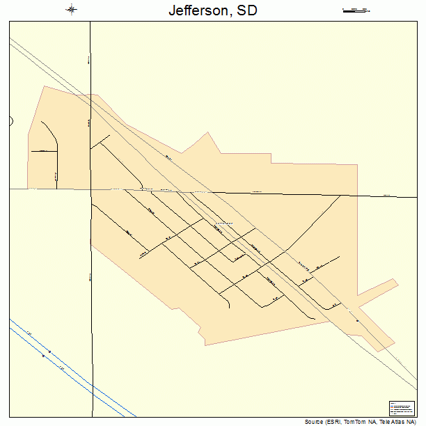 Jefferson, SD street map