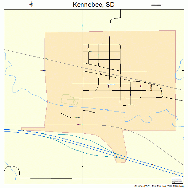Kennebec, SD street map