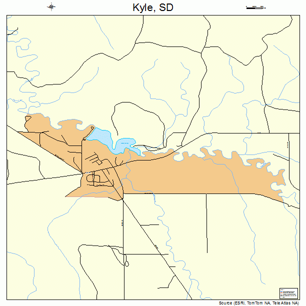 Kyle, SD street map