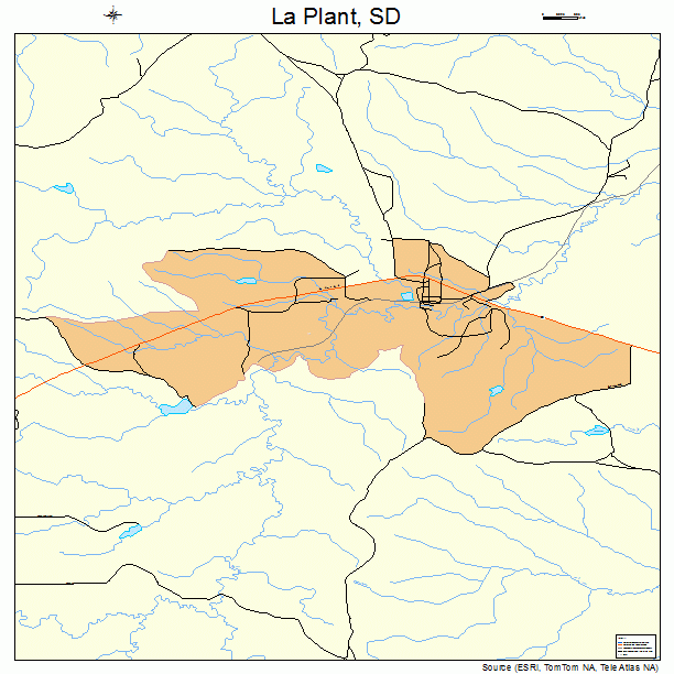 La Plant, SD street map