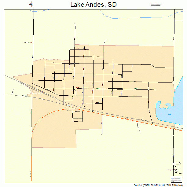 Lake Andes, SD street map