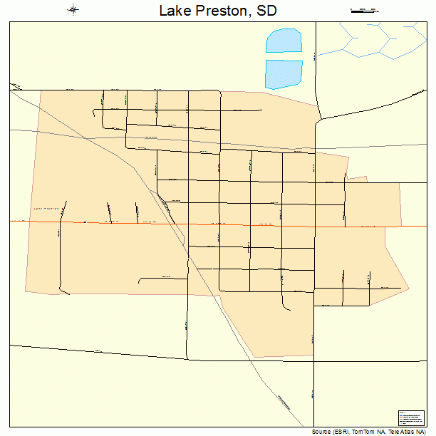 Lake Preston, SD street map