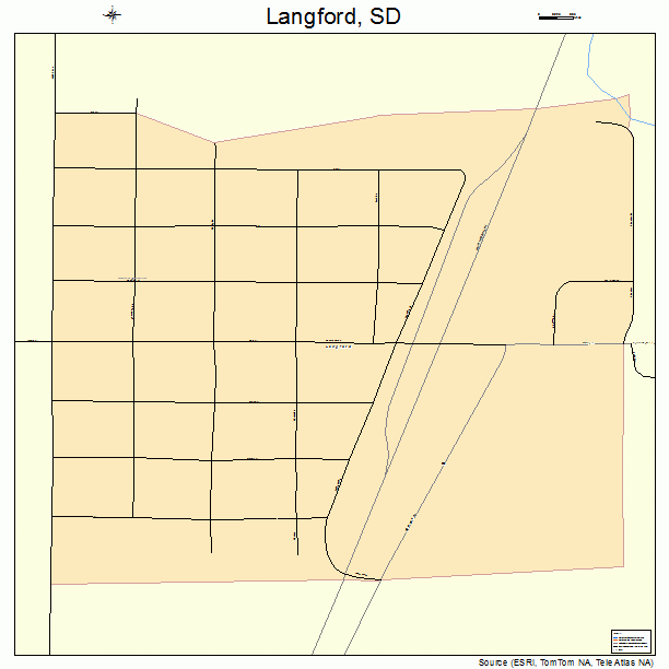 Langford, SD street map