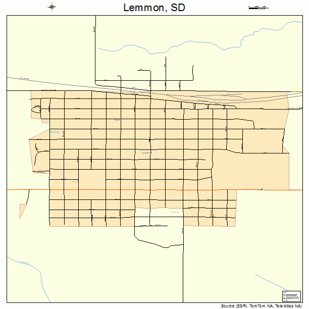 Lemmon, SD street map