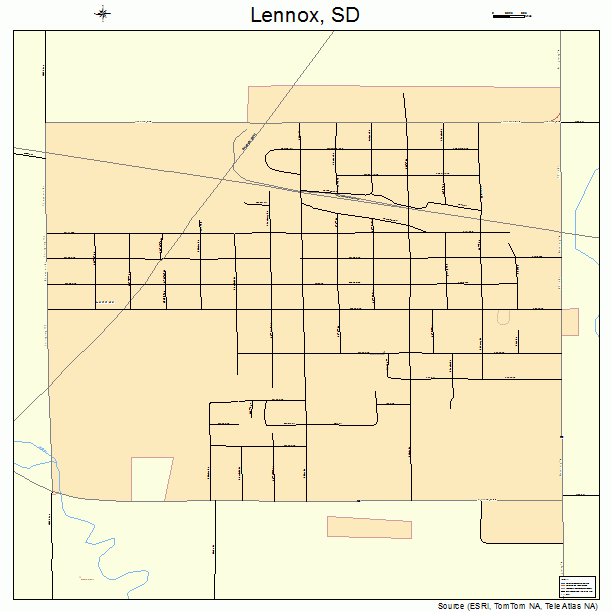 Lennox, SD street map
