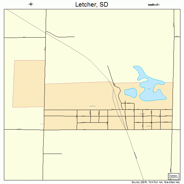 Letcher, SD street map