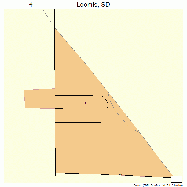 Loomis, SD street map