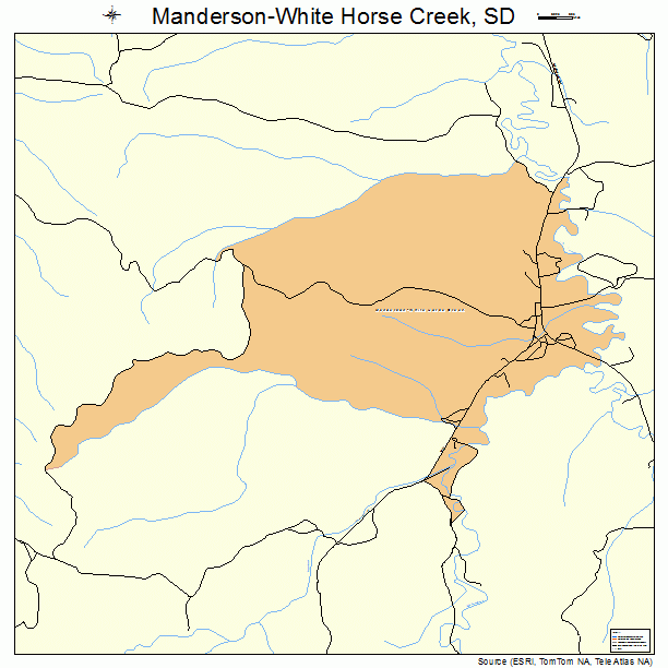 Manderson-White Horse Creek, SD street map