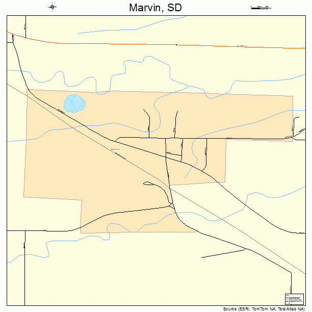 Marvin, SD street map