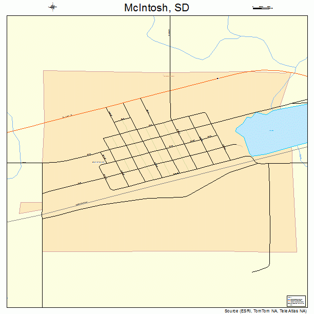 McIntosh, SD street map