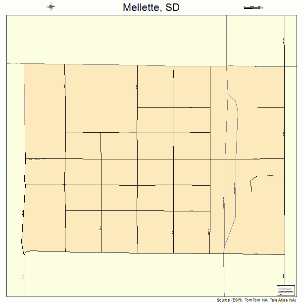 Mellette, SD street map