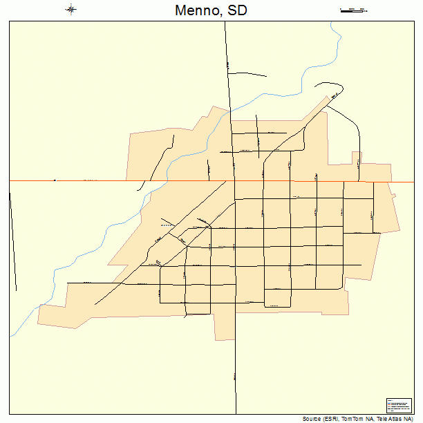 Menno, SD street map