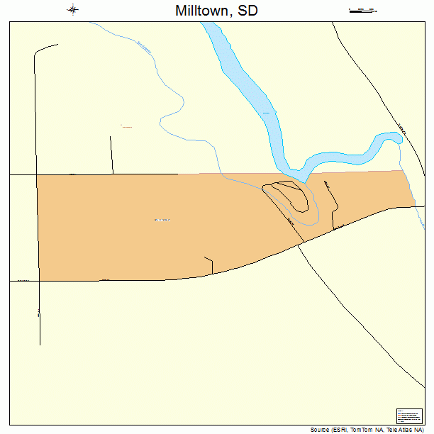 Milltown, SD street map